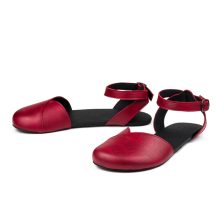 AHINSA SHOES BALLERINA BURGUNDY