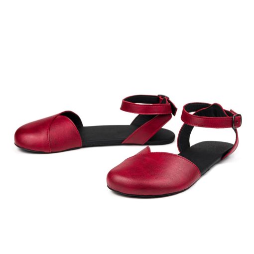 AHINSA SHOES BALLERINA BURGUNDY