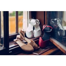 AHINSA SHOES BALLERINA BURGUNDY