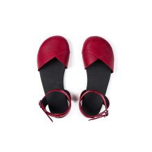 AHINSA SHOES BALLERINA BURGUNDY