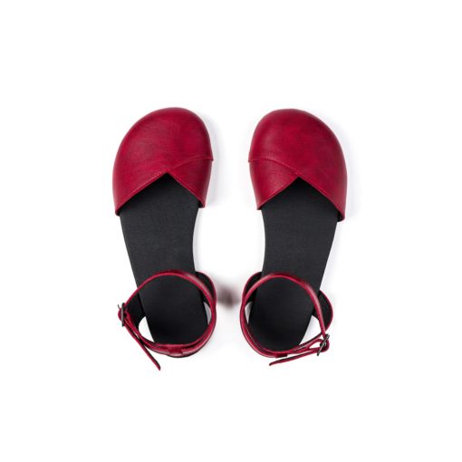 AHINSA SHOES BALLERINA BURGUNDY