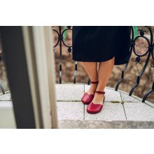 AHINSA SHOES BALLERINA BURGUNDY