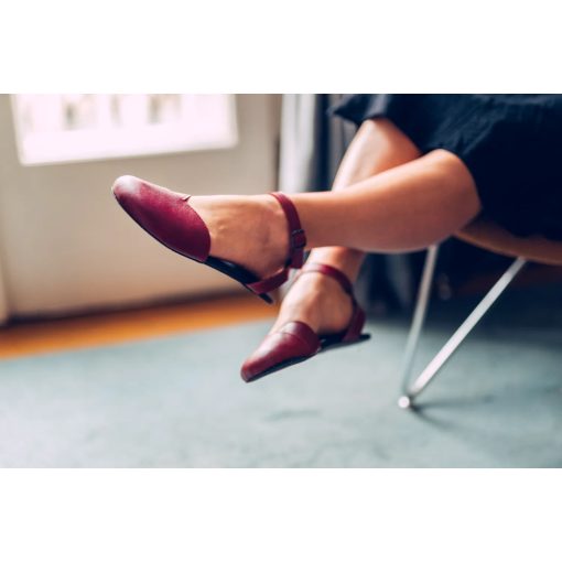 AHINSA SHOES BALLERINA BURGUNDY