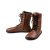 AHINSA SHOES JAYA ZIP-UP BROWN