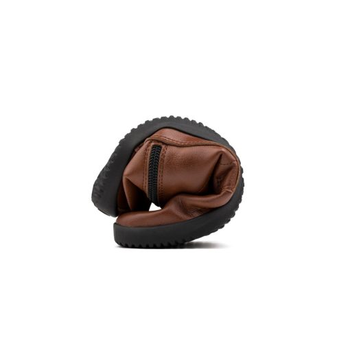 AHINSA SHOES JAYA ZIP-UP BROWN