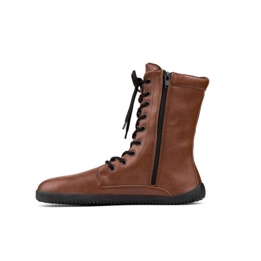 AHINSA SHOES JAYA ZIP-UP BROWN
