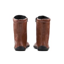 AHINSA SHOES JAYA ZIP-UP BROWN